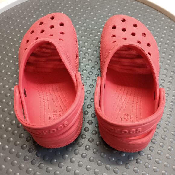 Crocs Classic Child Unisex Waterproof Sandals Clog Red - Picture 6 of 6